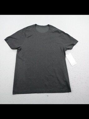 Lululemon Shirt Mens XL Grey Black Metal Vent Tech Short Sleeve Athletic Gym NEW